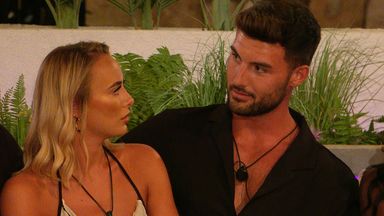 Love Island contestant Liam's cheating in Casa Amor was revealed to Millie in a shock twist. Pic: ITV/Lifted Entertainment